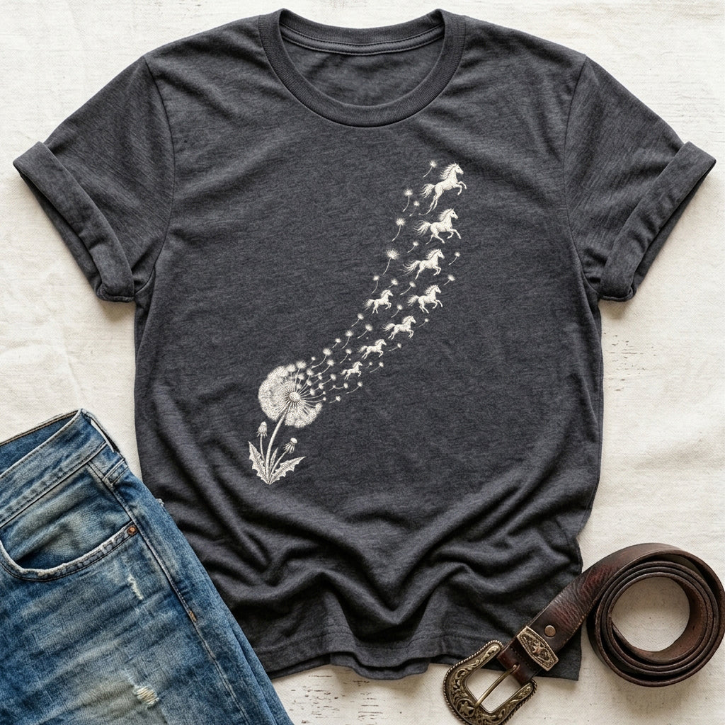 Dandelion Horse Wishes T-Shirt
