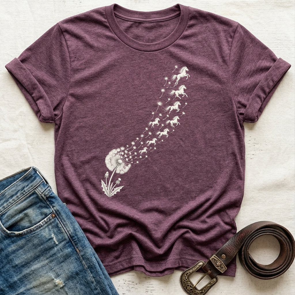 Dandelion Horse Wishes T-Shirt