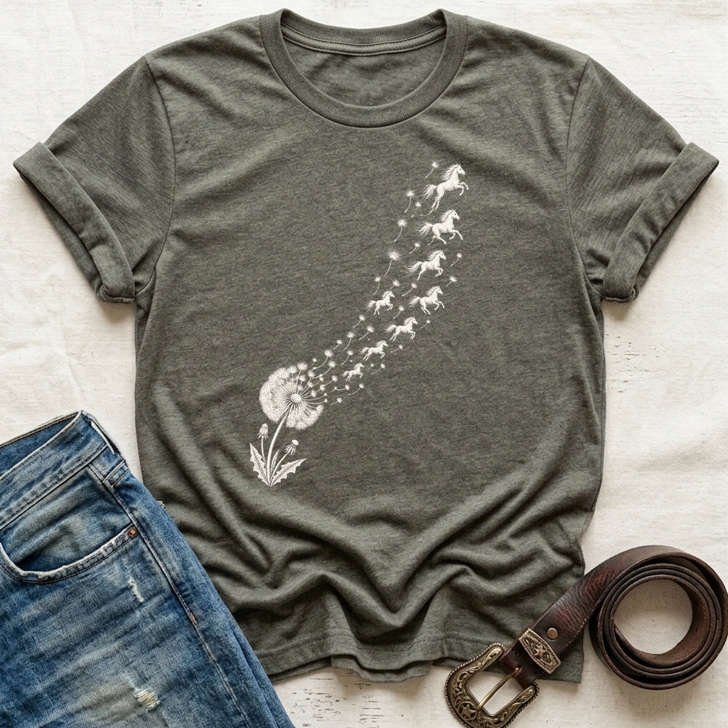 Dandelion Horse Wishes T-Shirt