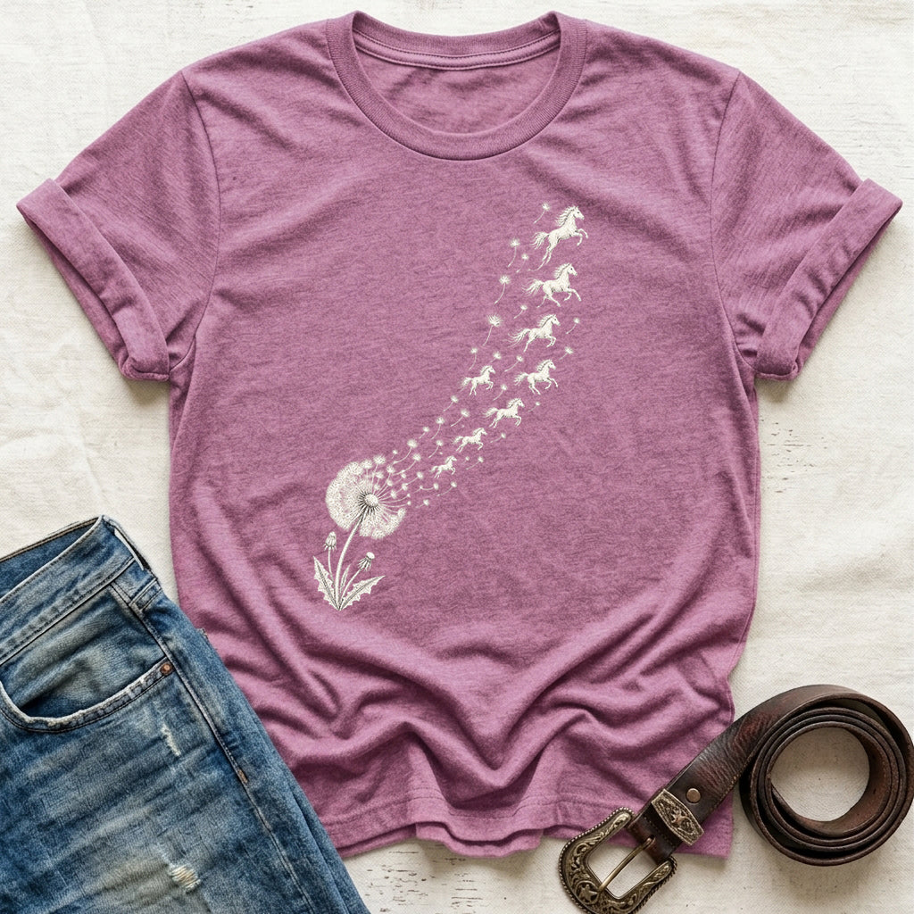 Dandelion Horse Wishes T-Shirt